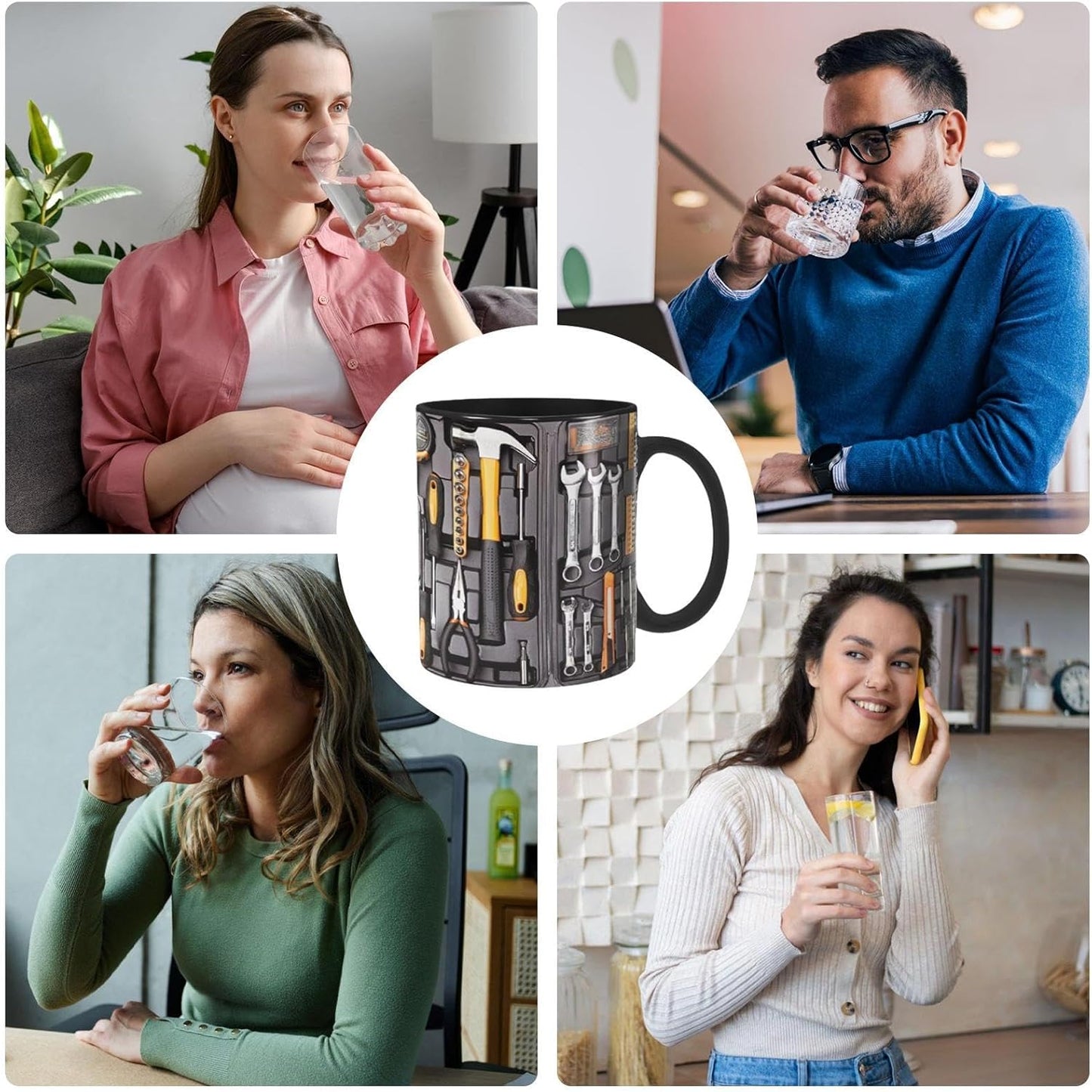 Functional Tool Mug with Real Detachable Tools